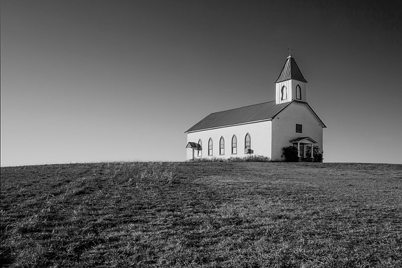 Dodson Prairie Church bw